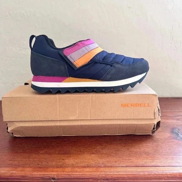 Merrell Shoes - New Merrell J001698 Retro Navy Women's Size 7 Alpine Moc Strap Polar Shoes